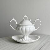 Antique white porcelain sauce boat
