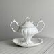 Antique white porcelain sauce boat