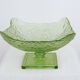 Cut square fruit bumpy glass - green