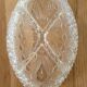 Oval glass cutwork aperitif plate