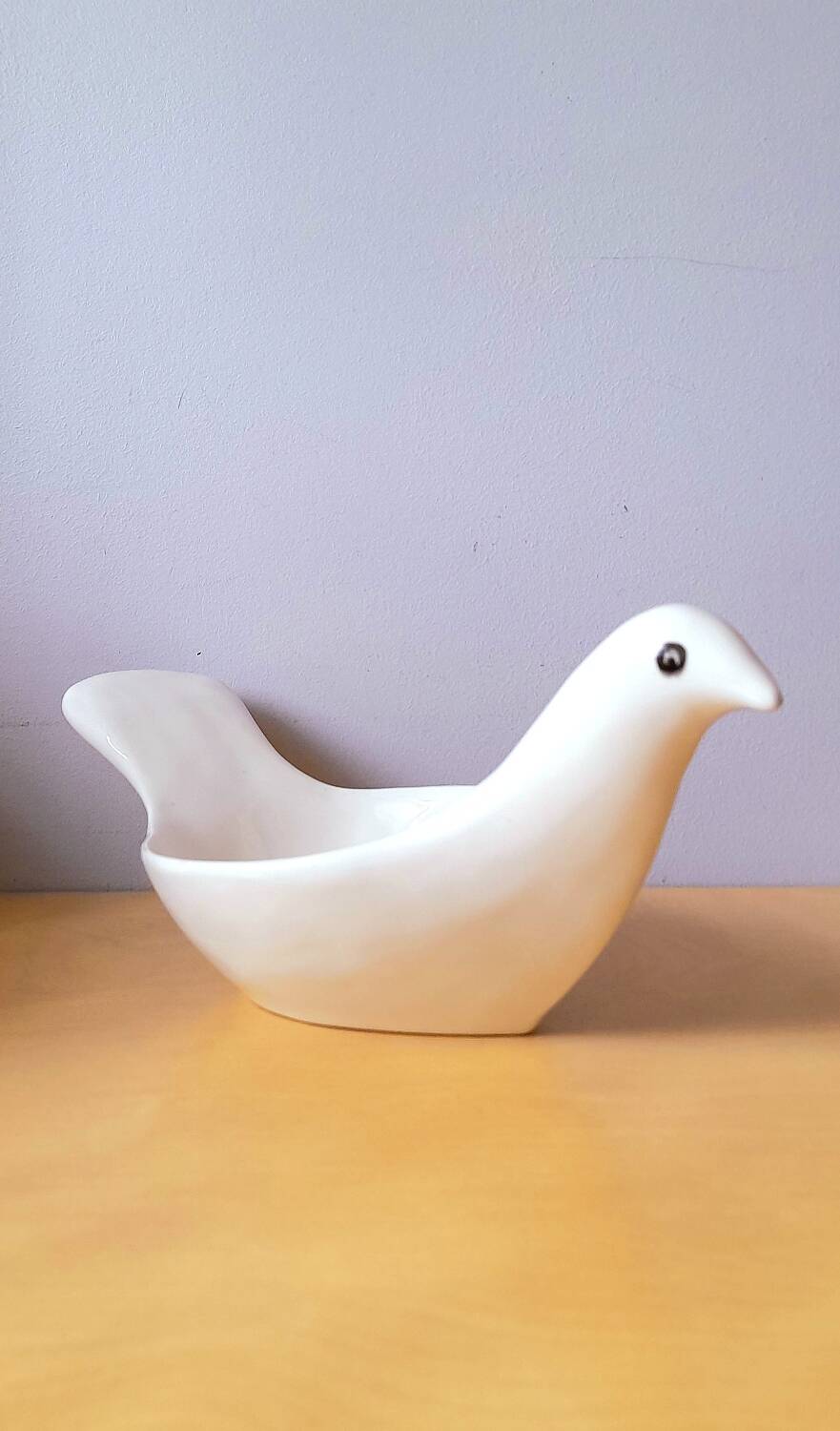 Bird fruit bowl, Gien 1960