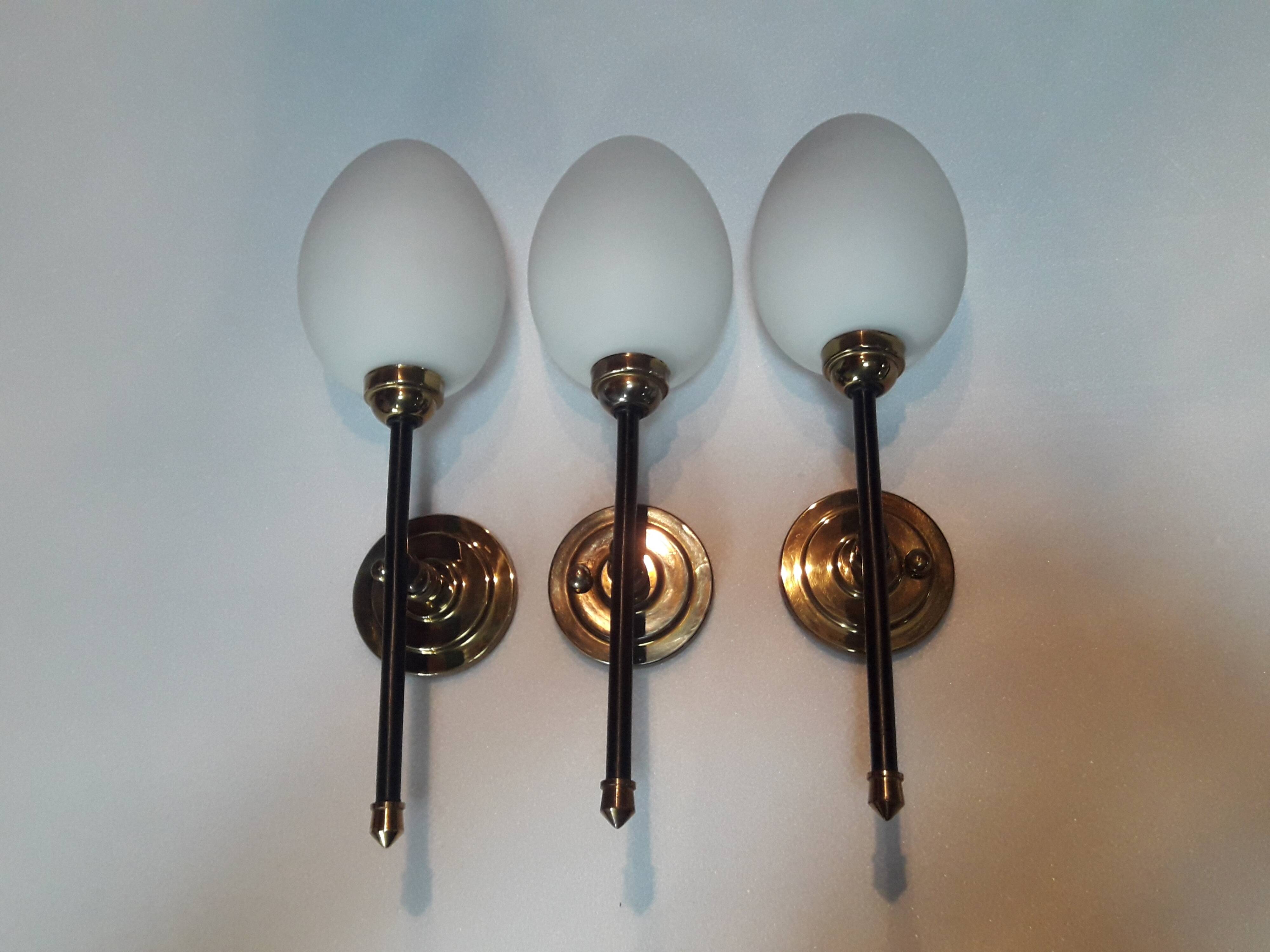 1950 Lunel articulated torchiere wall lights