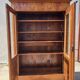 19th century empire style 2-door walnut bookcase