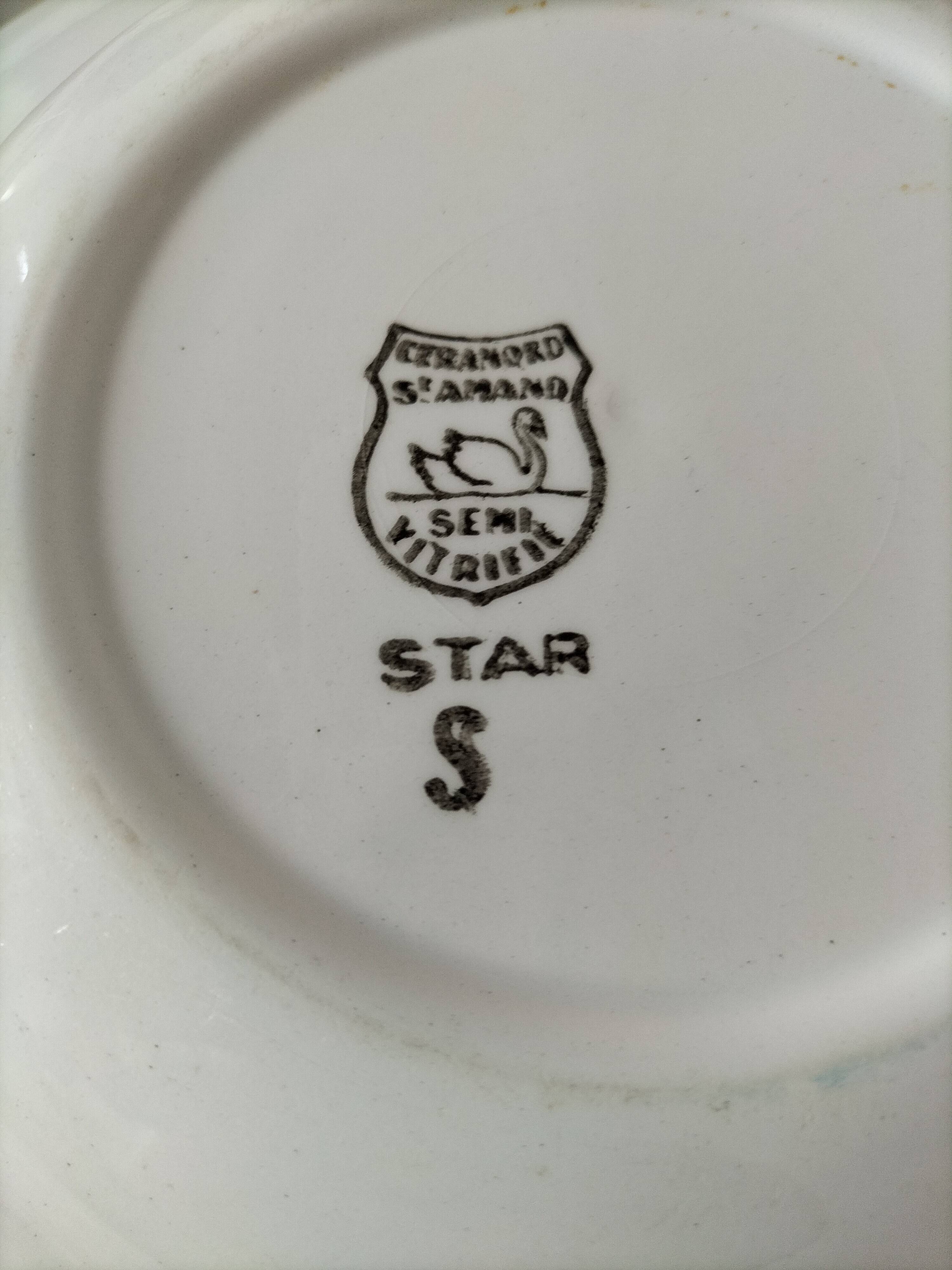 Céranrd Saint Amand plates star model