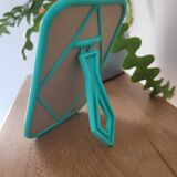 Small turquoise barber mirror