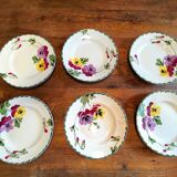 Flat plates Iron Earth Hamage St amand Porcelain Old Vintage dp 1021F66