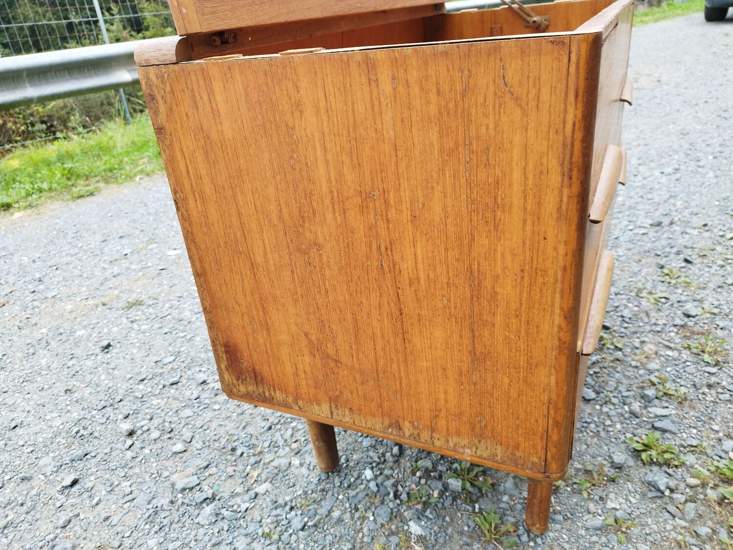 Scandinavian teak dressing table chest of drawers