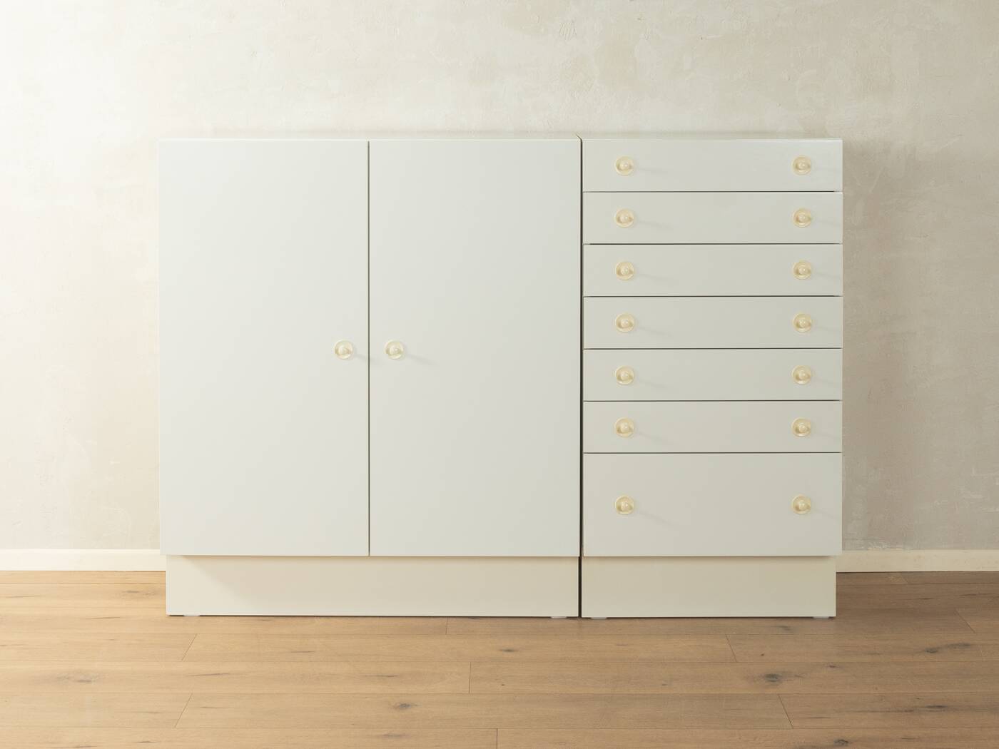 Expressive chest of drawers set by interlübke, 1960s, white, vintage