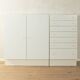 Expressive chest of drawers set by interlübke, 1960s, white, vintage
