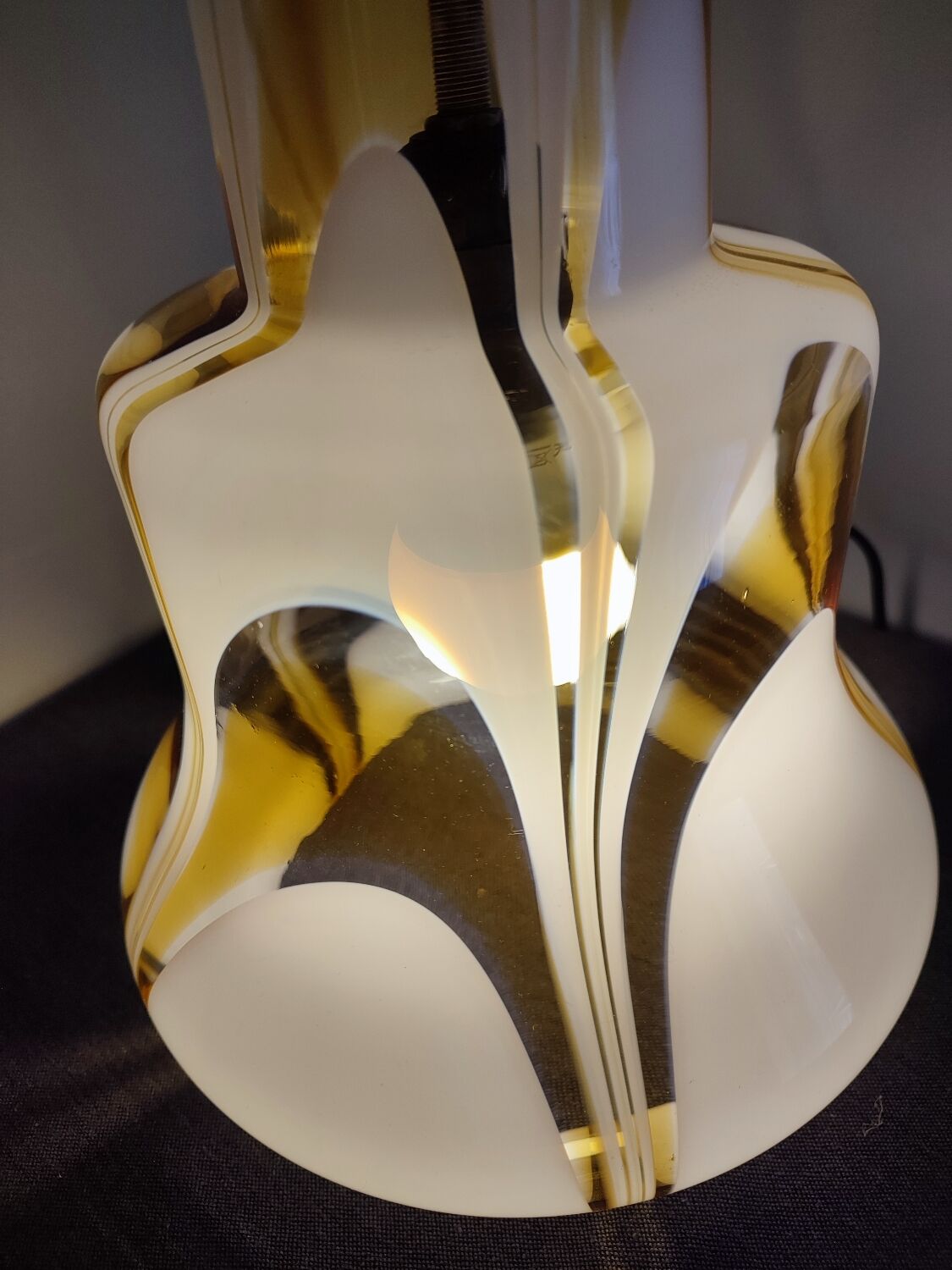 Vintage blown glass pendant lamp/chandelier