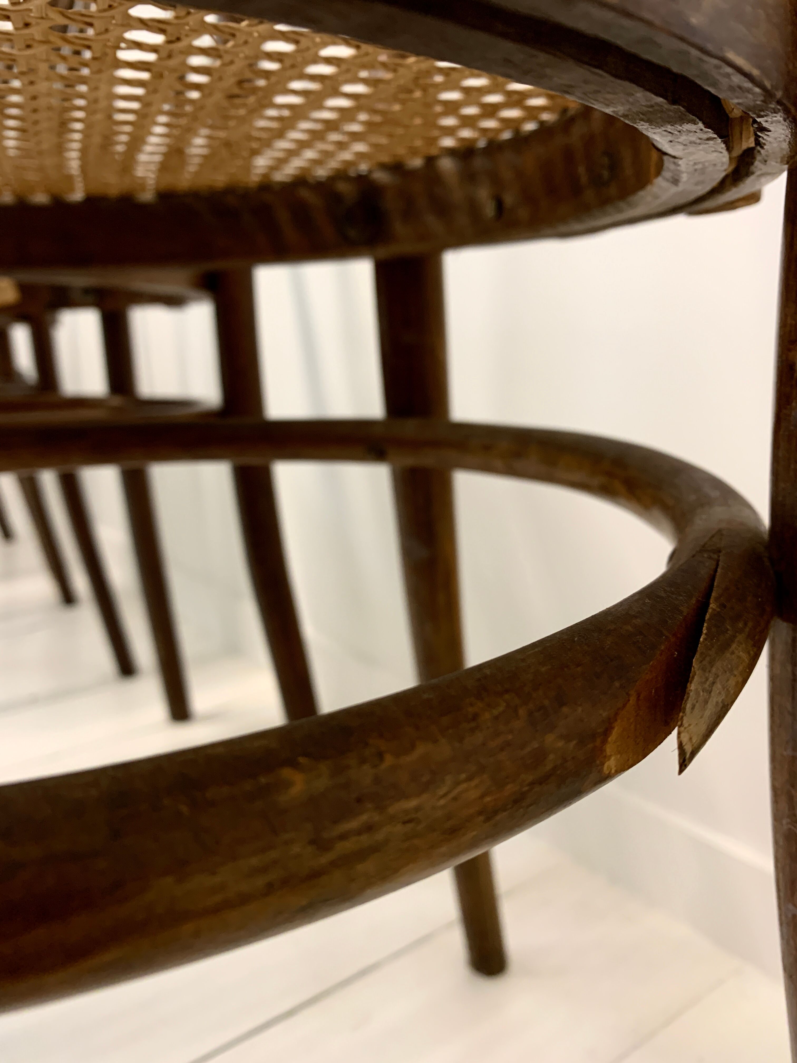 Set of 4 thonet chairs zpm radomsko