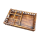 Serving tray in rattan and bamboo