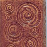 vintage brown fossil West Germany vase by Scheurich