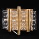 HANS AGNE JAKOBSSON. A pair of glass and brass wall lights