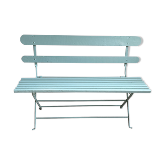 Banc de jardin pliant à lattes bois et métal