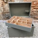 Wooden workshop chest with compartments