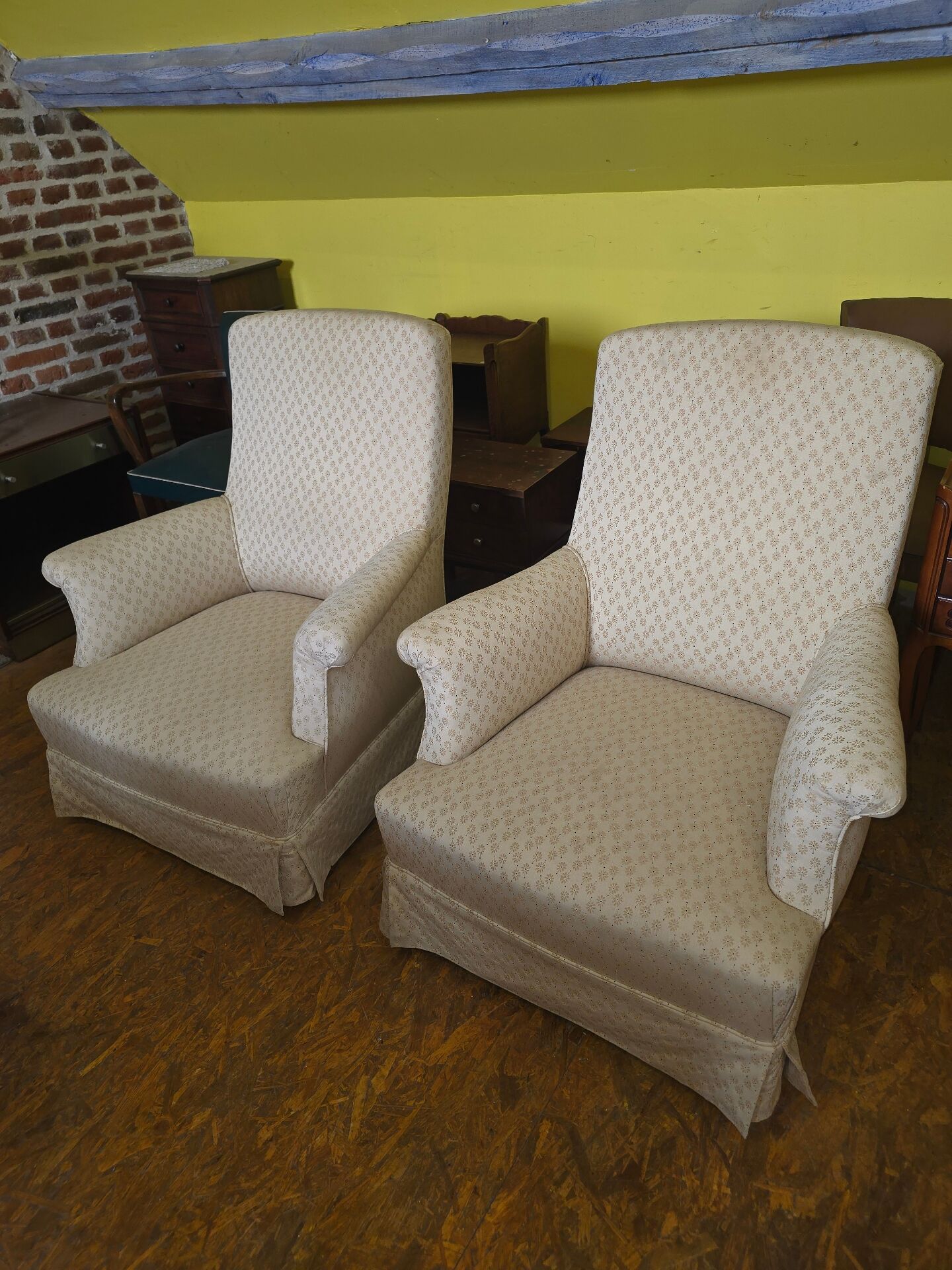 Paire de Fauteuils crapaud