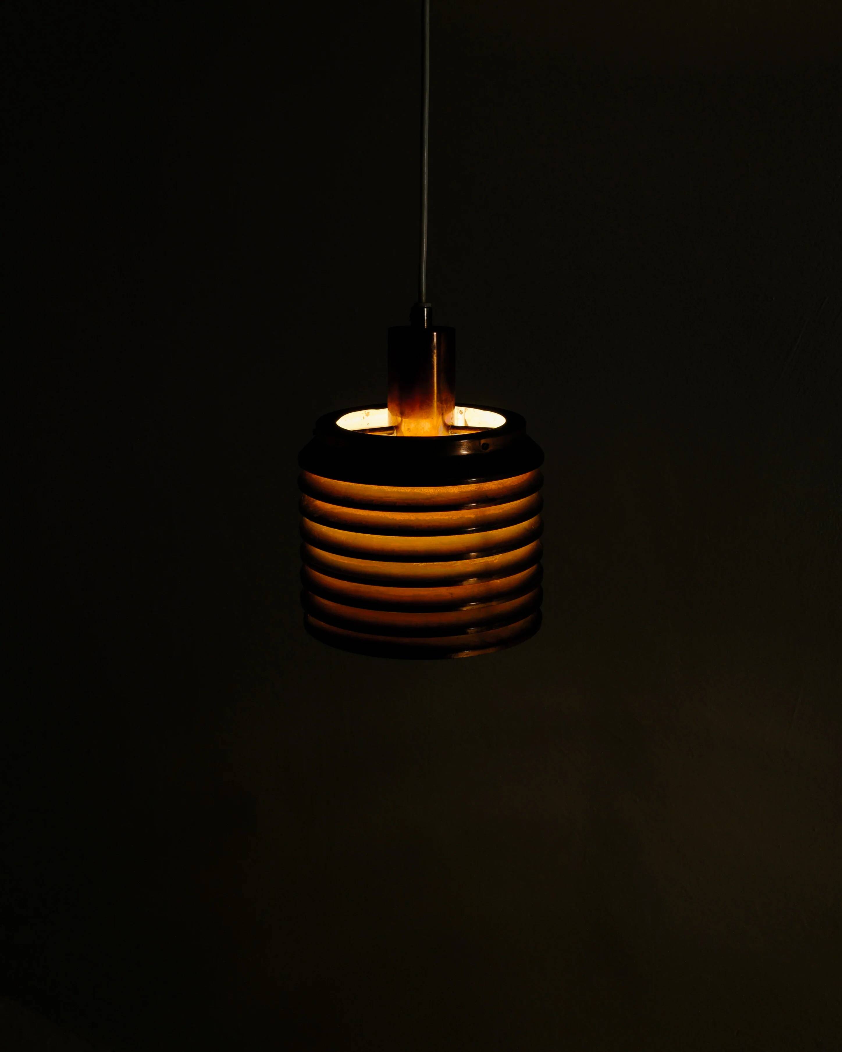 Swedish Mid Century Copper Ceiling Lamp by Hans-Agne Jakobsson, 1950s