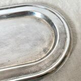 Serving dish foie gras silver metal