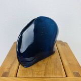 Vase forme libre céramique bleu