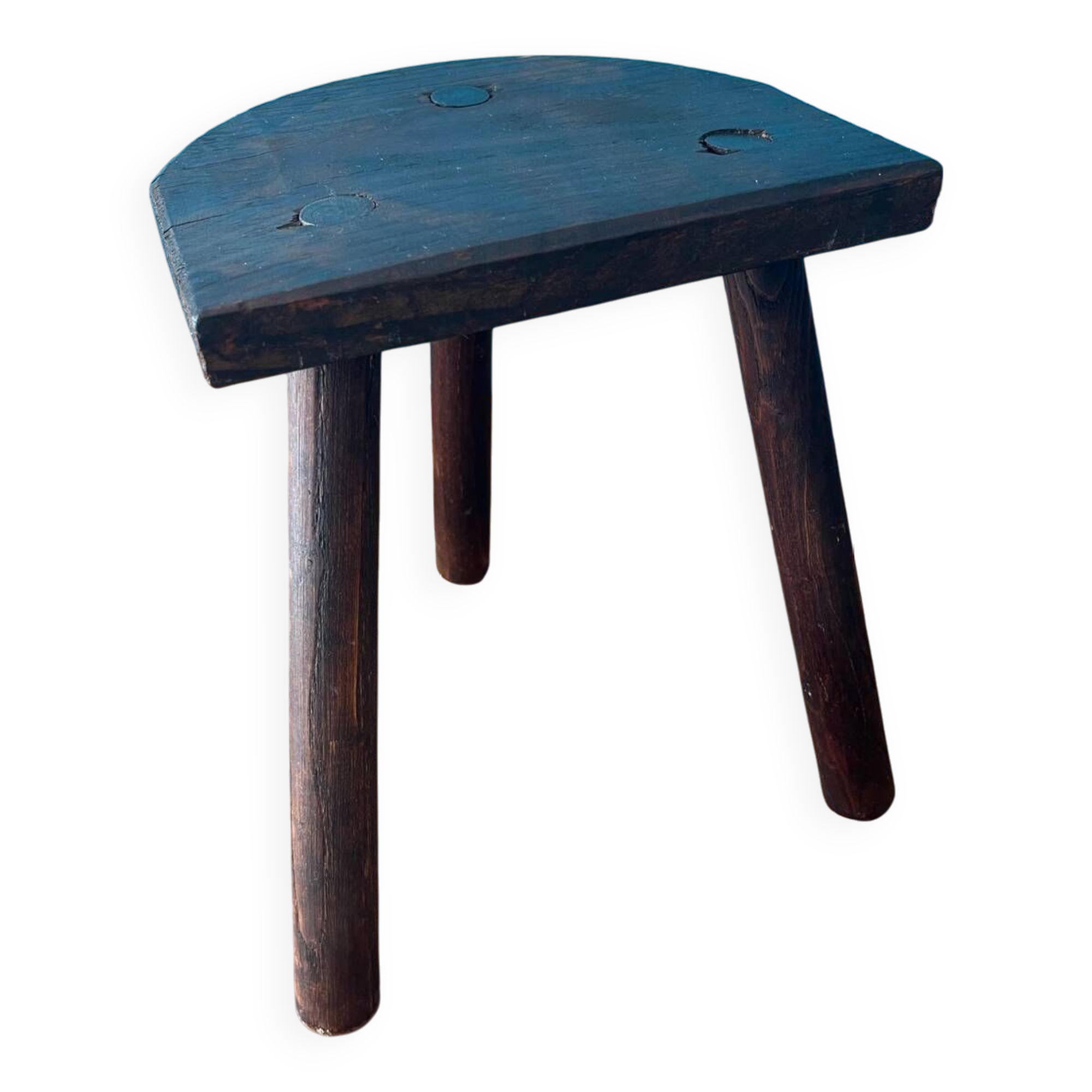 Wooden milking tripod stool