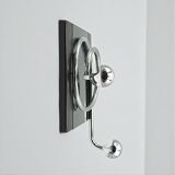 Paire de patères Space Age italiennes avec miroir Goffredo Reggiani des années.