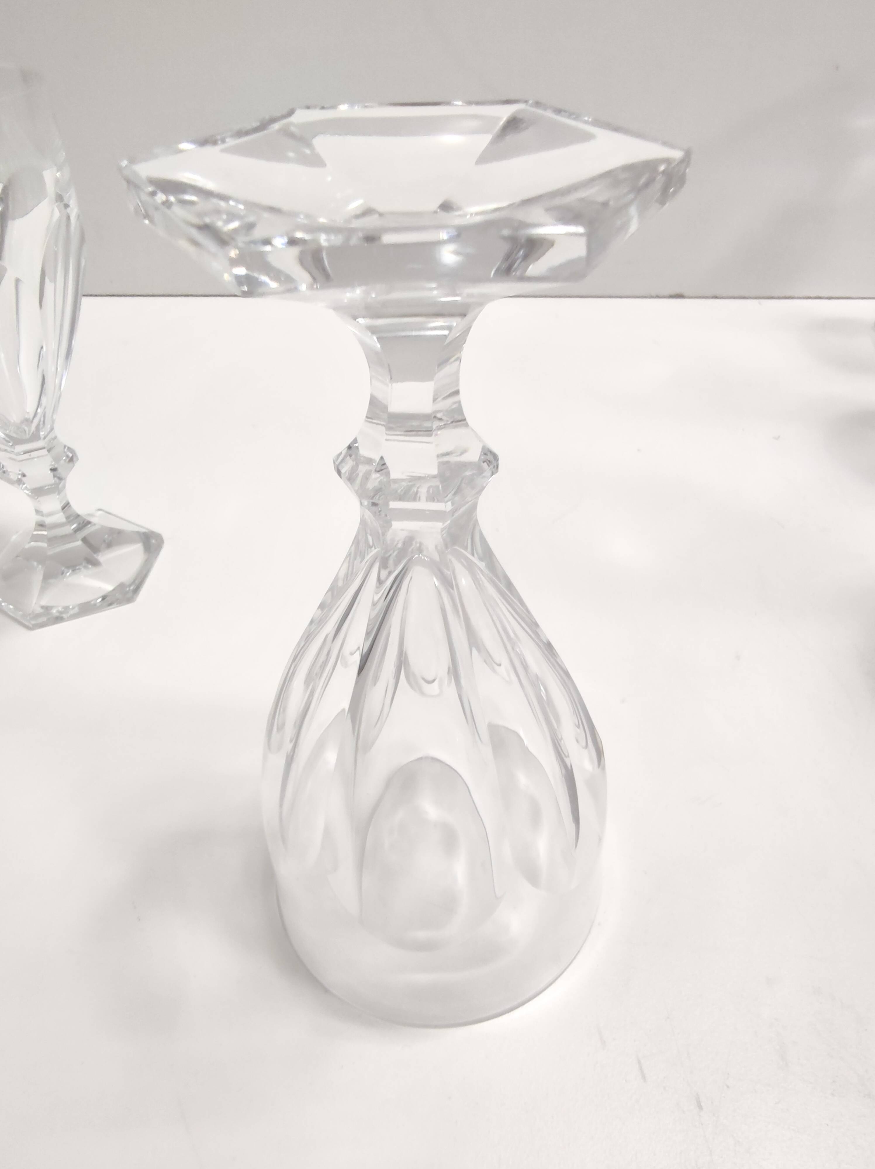 Postmodern Set of Eighteen Solid Crystal Drinking Glasses by Kosta Boda, Sweden