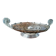 Art Deco glass and metal fruit bowl