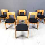 Vintage brutalist dining chairs, set of 6
