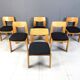Vintage brutalist dining chairs, set of 6
