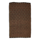 Turkish Kilim Yoruk Vintage 177x294 cm Geometric Brown and Yellow
