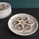 Vintage French oyster plate, Saint Amand