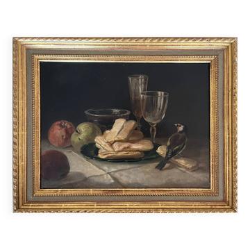 Tableau HST the Chardonnet in the boudoirs cf. Chardin, 19th century