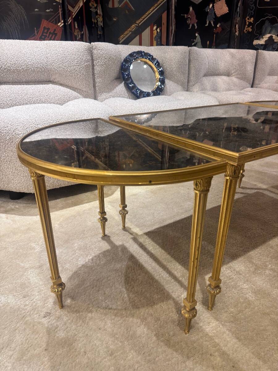 Bronze coffee table by Maison Bagues circa 1950