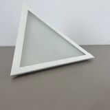 Original cubic satin white glass wall light by glashütte limburg, germany 1980s