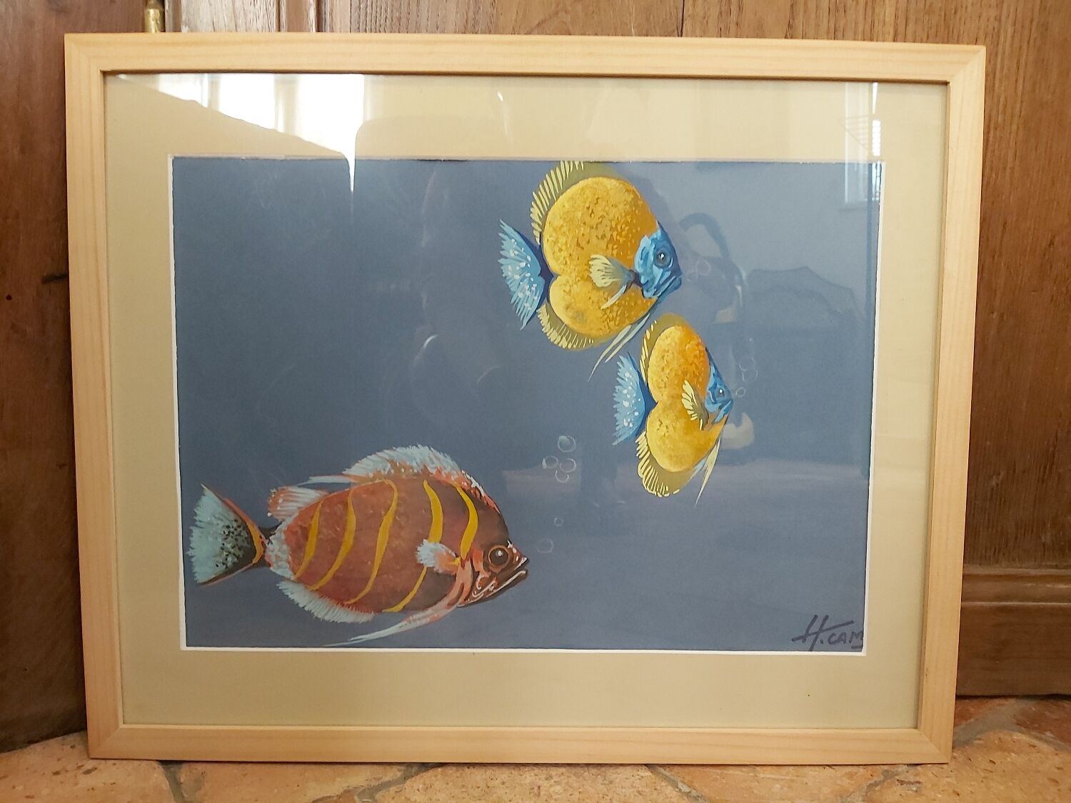 Watercolor Fish, H CAMOS