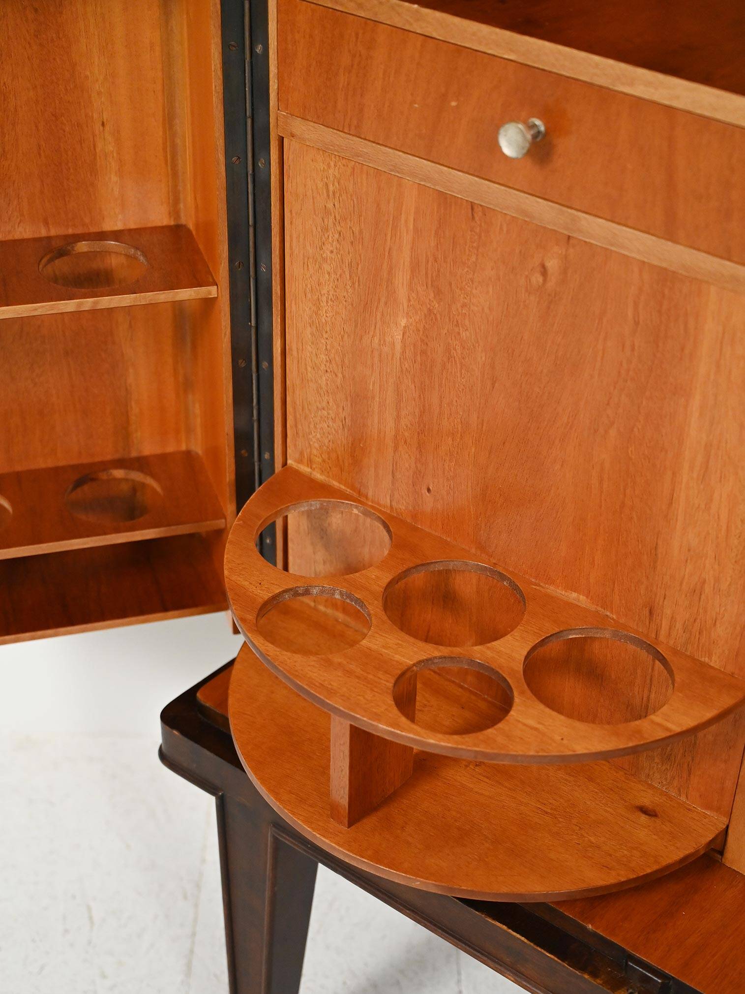 Scandinavian 1940s bar cabinet with inlays