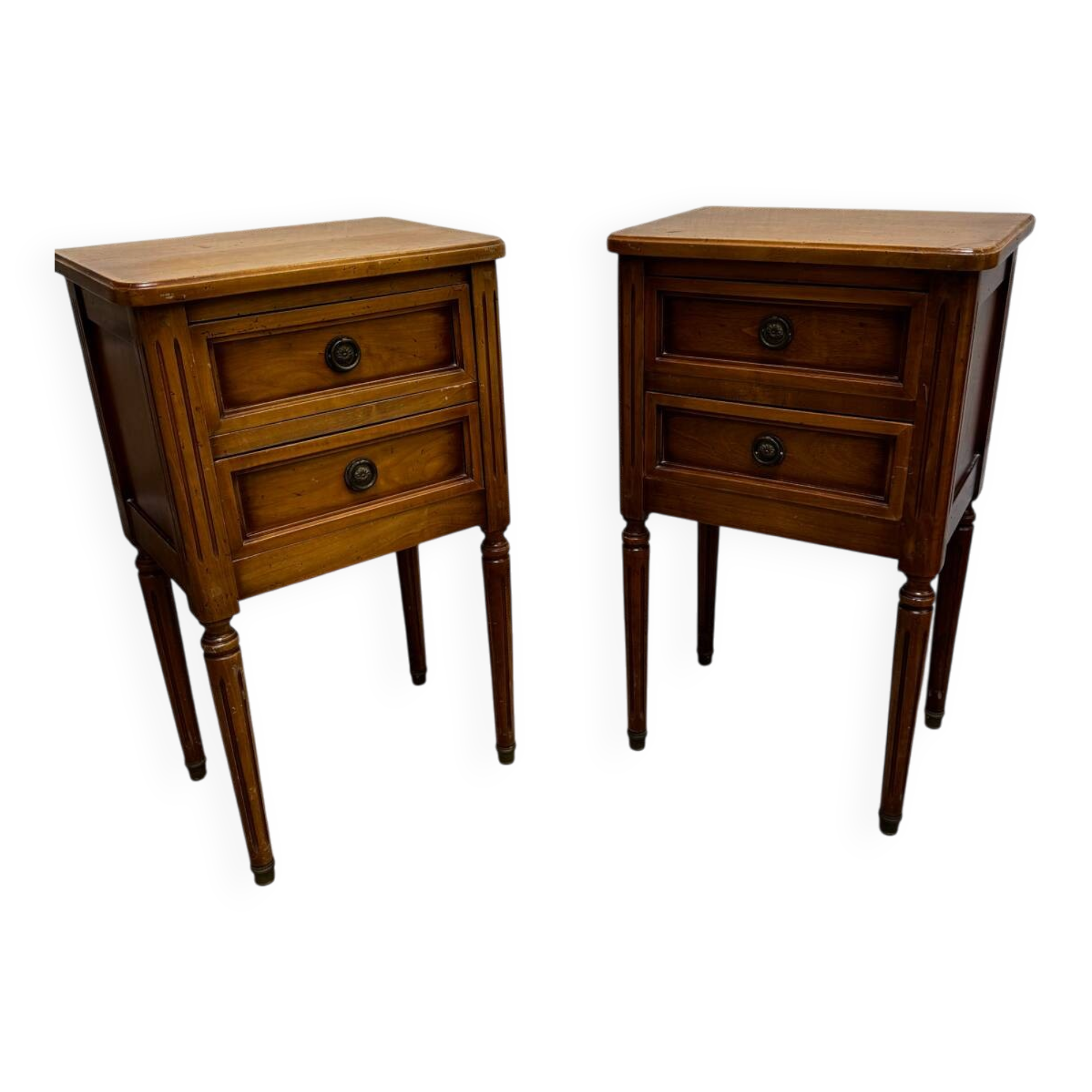Pair of Louis XVI style bedside tables