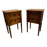 Pair of Louis XVI style bedside tables