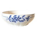 Salad bowl, porcelain bowl Creil et Montereau blue flower