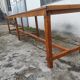 Old country farmhouse table of 3m50 for 12 people with rustic fir spacers