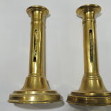Pair of old candle holders brass vintage candle