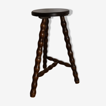 19th century tripod foot tripod stool