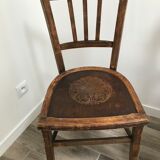 Engraved 1930 bistro chair