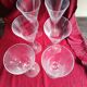 Set of 6 "flute" glasses in blown glass