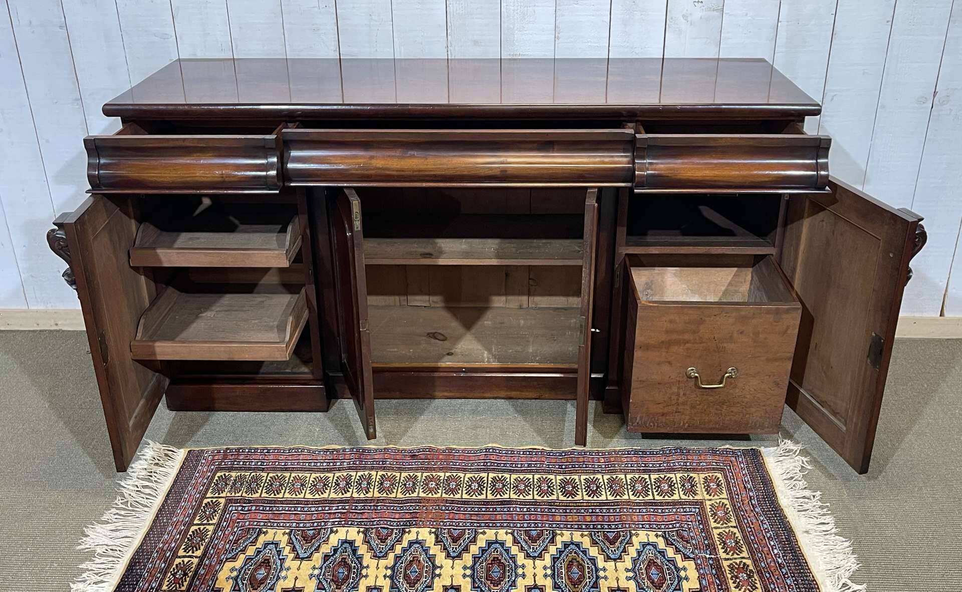 Victorian enfilade from the 19th century in mahogany