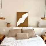 Camel brown and white relief painting