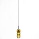 1960s Space Age pendant lamp by Temde made of glass and nickel-plated metal