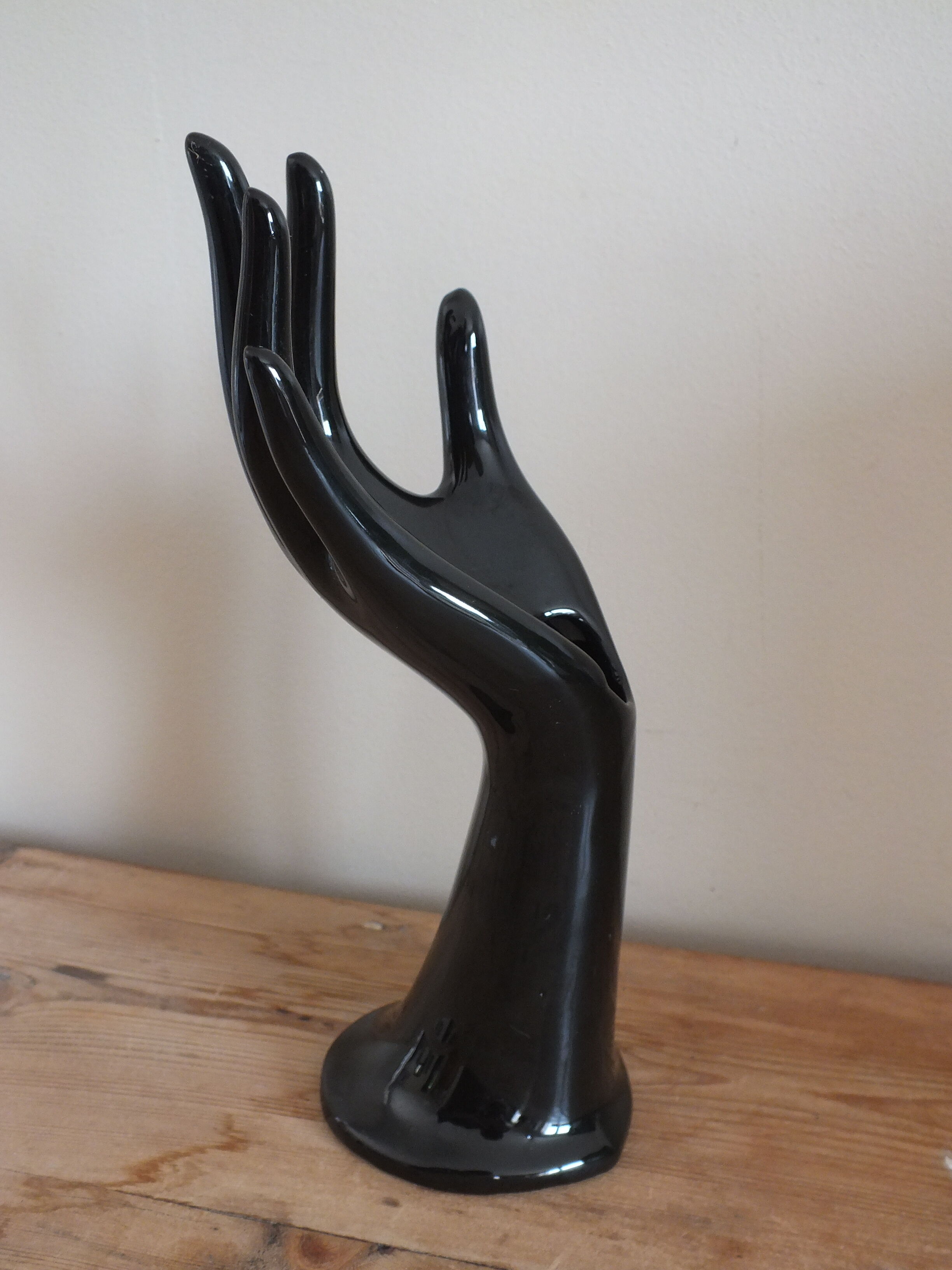 Hand black vintage ring, numbered old
