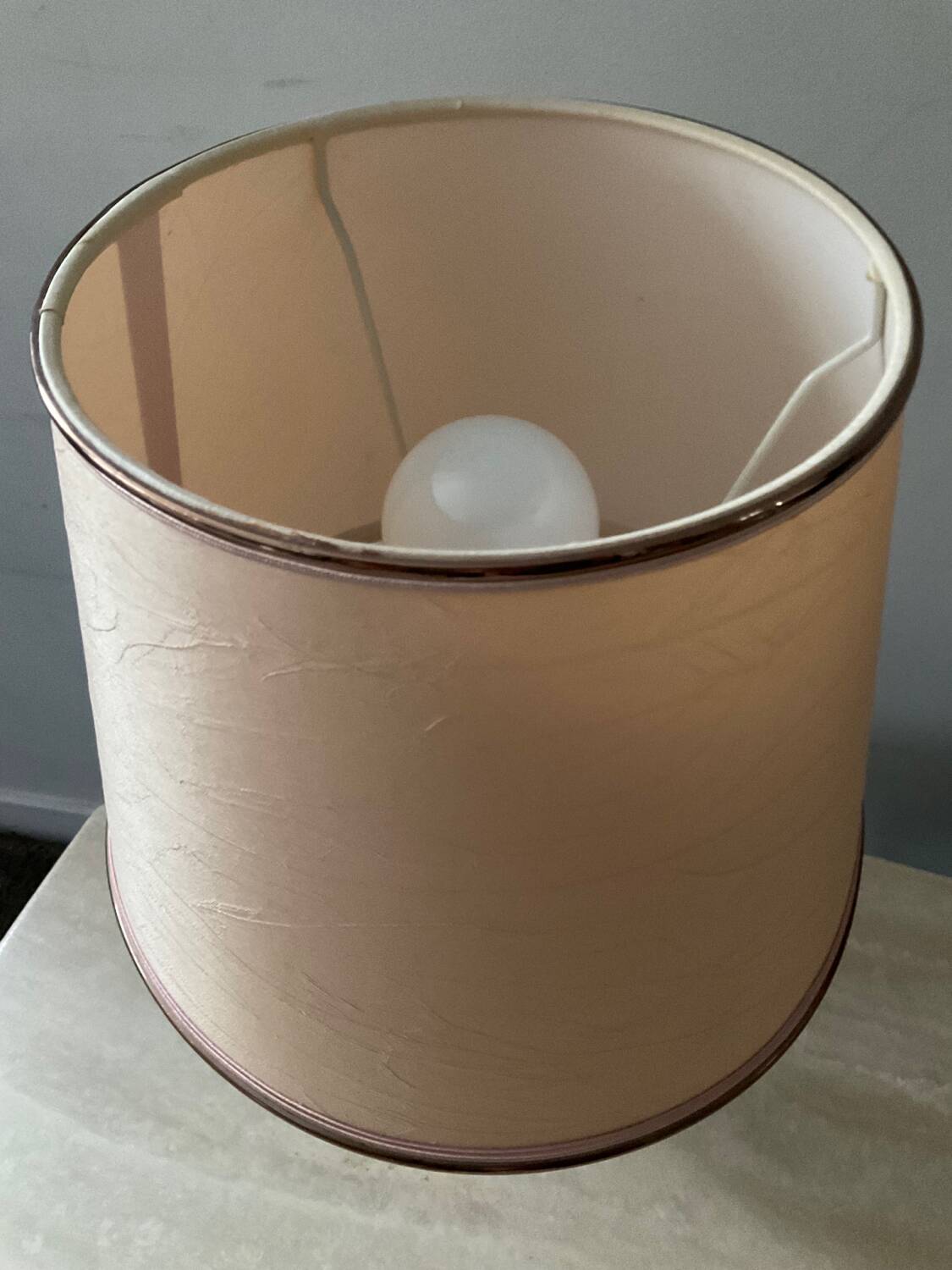 Le Dauphin house lamp in wood and brass from the 70s-80s